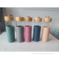 Botol kaca dengan Silicone Lengan Mengendalikan Botol Air